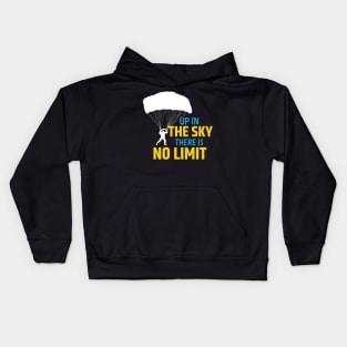 Skydiving No Limit In Sky Skydiver Parachute Kids Hoodie